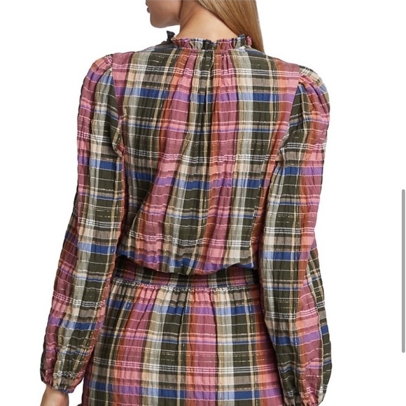 Veronica Beard Destiny Minidress Olive Pink Size 8 NWT - Picture 7 of 10